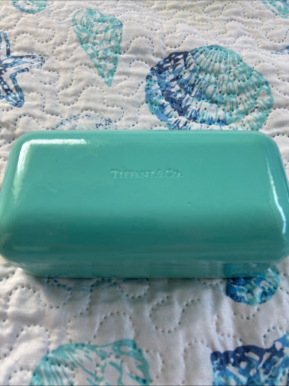 Tiffany & Co. Glossy accessory eyeglass case.